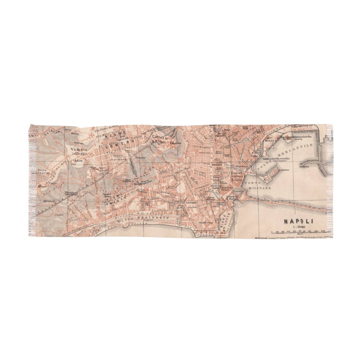 Naples Italy Map Travel Scarf view 4