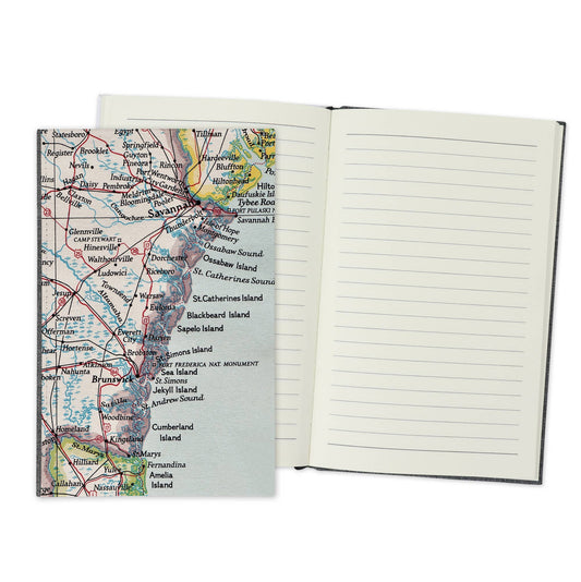 Georgia Coast Vintage Map Travel Journal