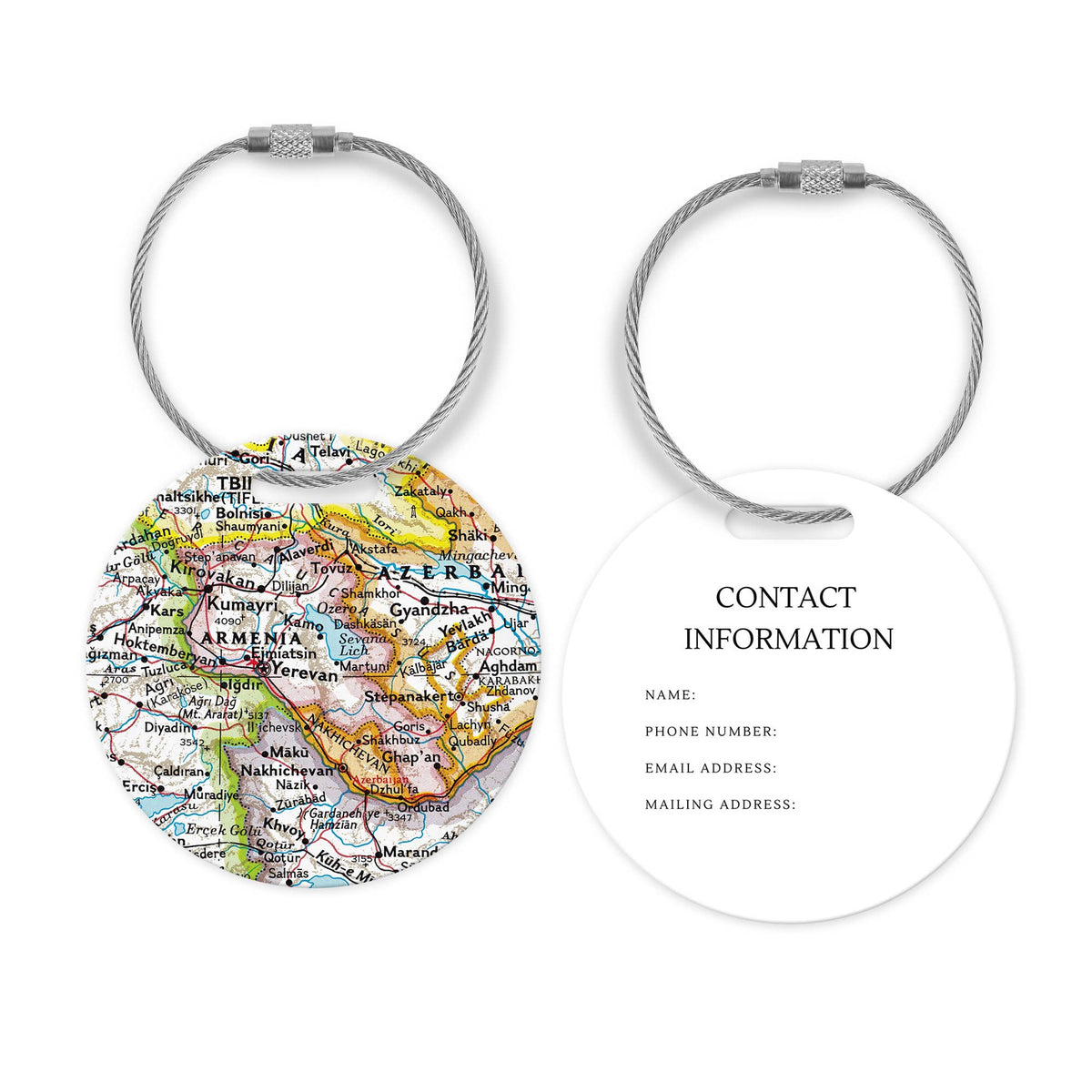 Armenia Map Luggage Tag and Handle Wrap view 2