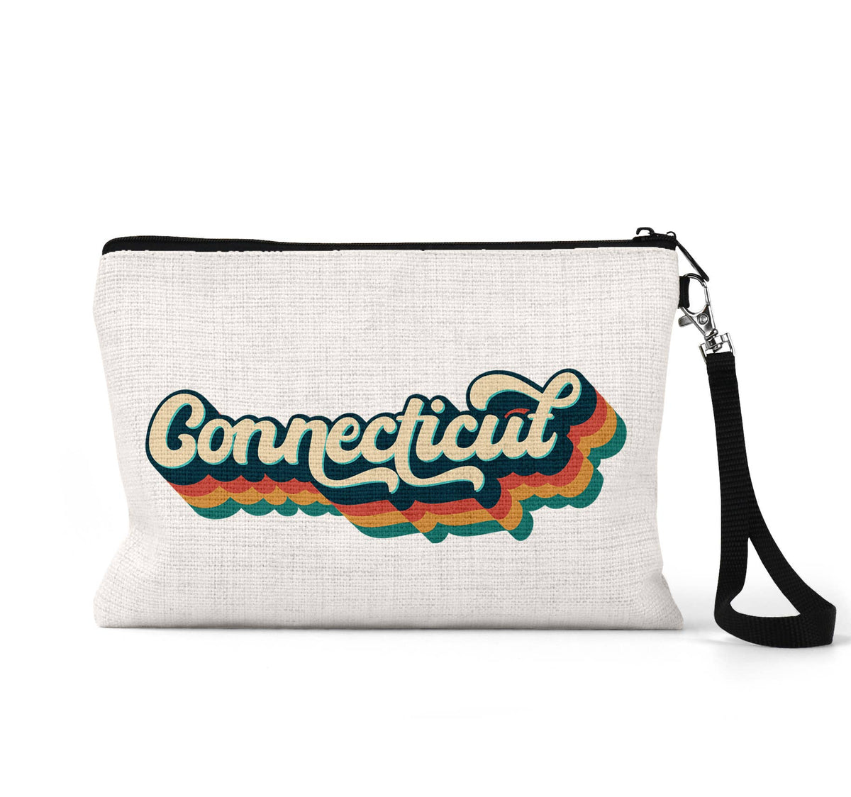 Connecticut retro wristlet travel pouch