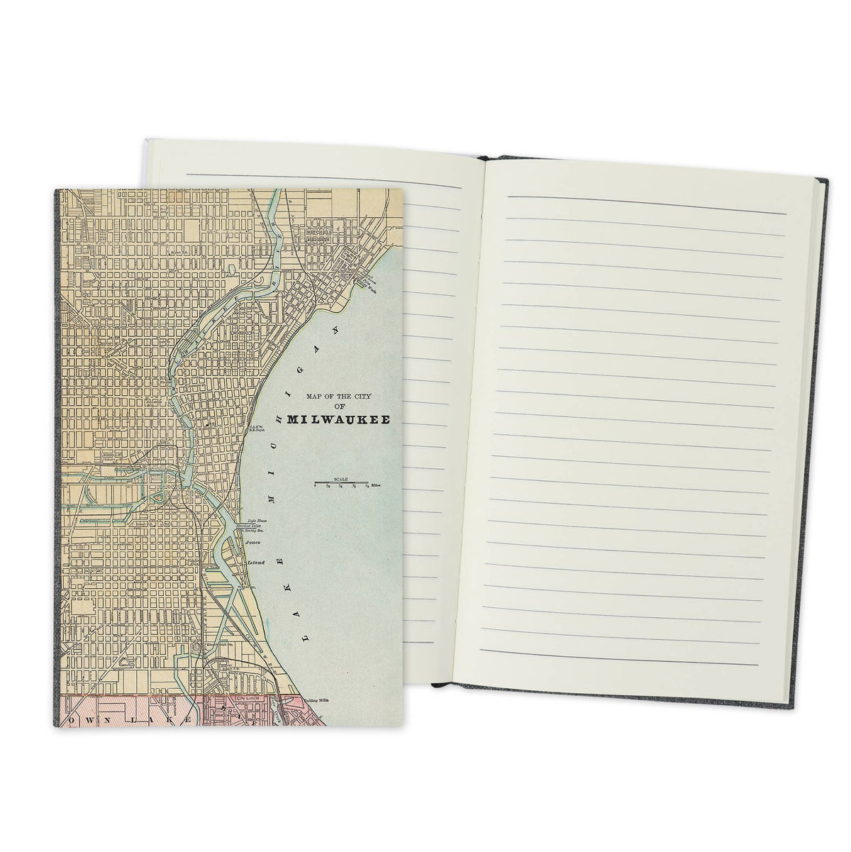 Milwaukee Wisconsin Vintage Map Travel Journal