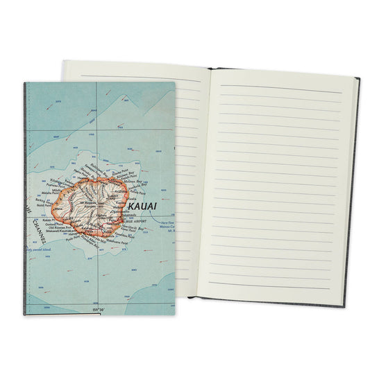 Kauai Hawaii Vintage Map Travel Journal