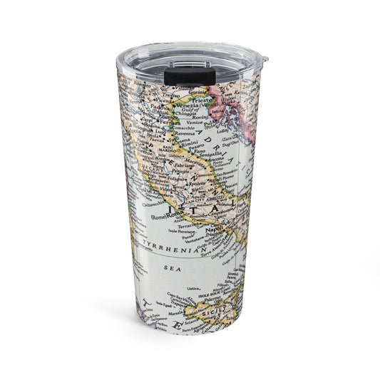 Italy Vintage Map 20oz Insulated Tumbler