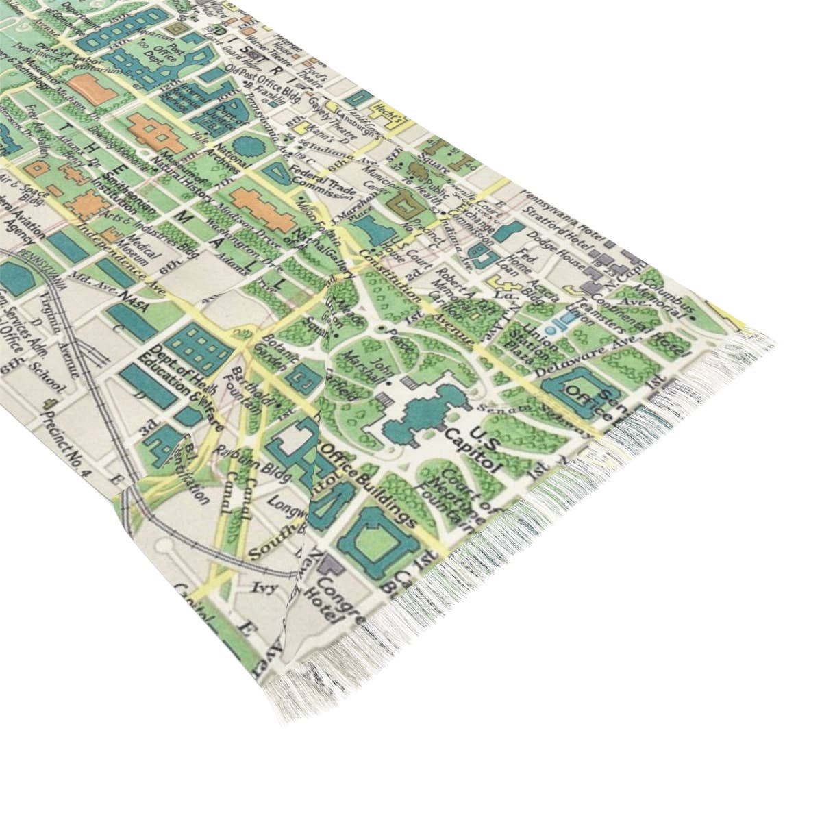 Washington DC Map Travel Scarf view 3