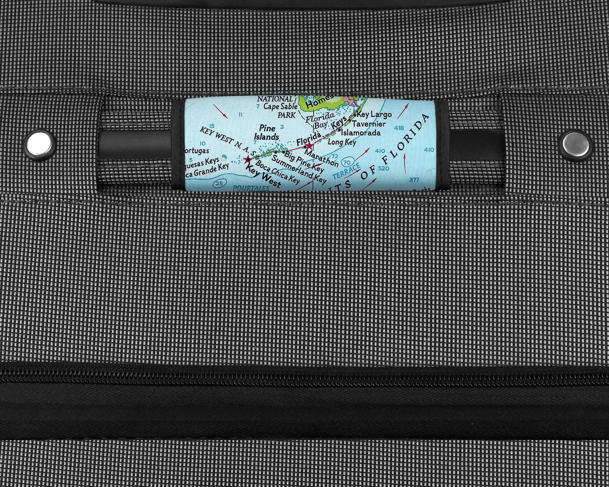 Florida Keys Map Luggage Tag and Handle Wrap view 3