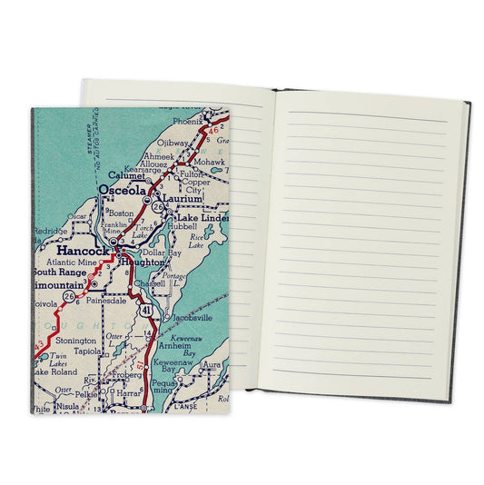 Houghton Michigan Vintage Map Travel Journal
