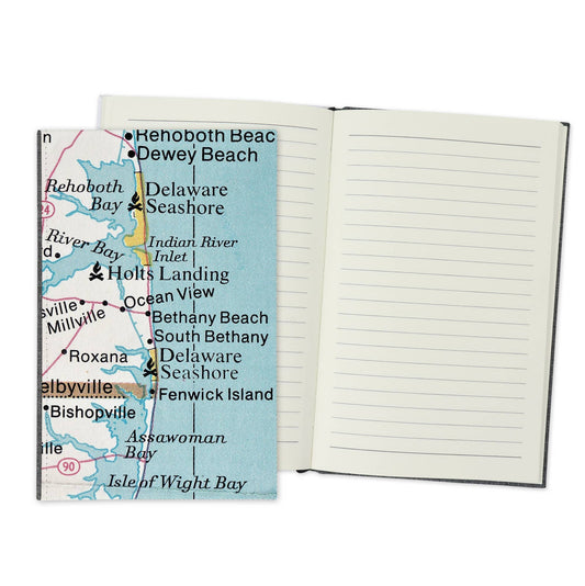 Bethany Beach Delaware Vintage Map Travel Journal