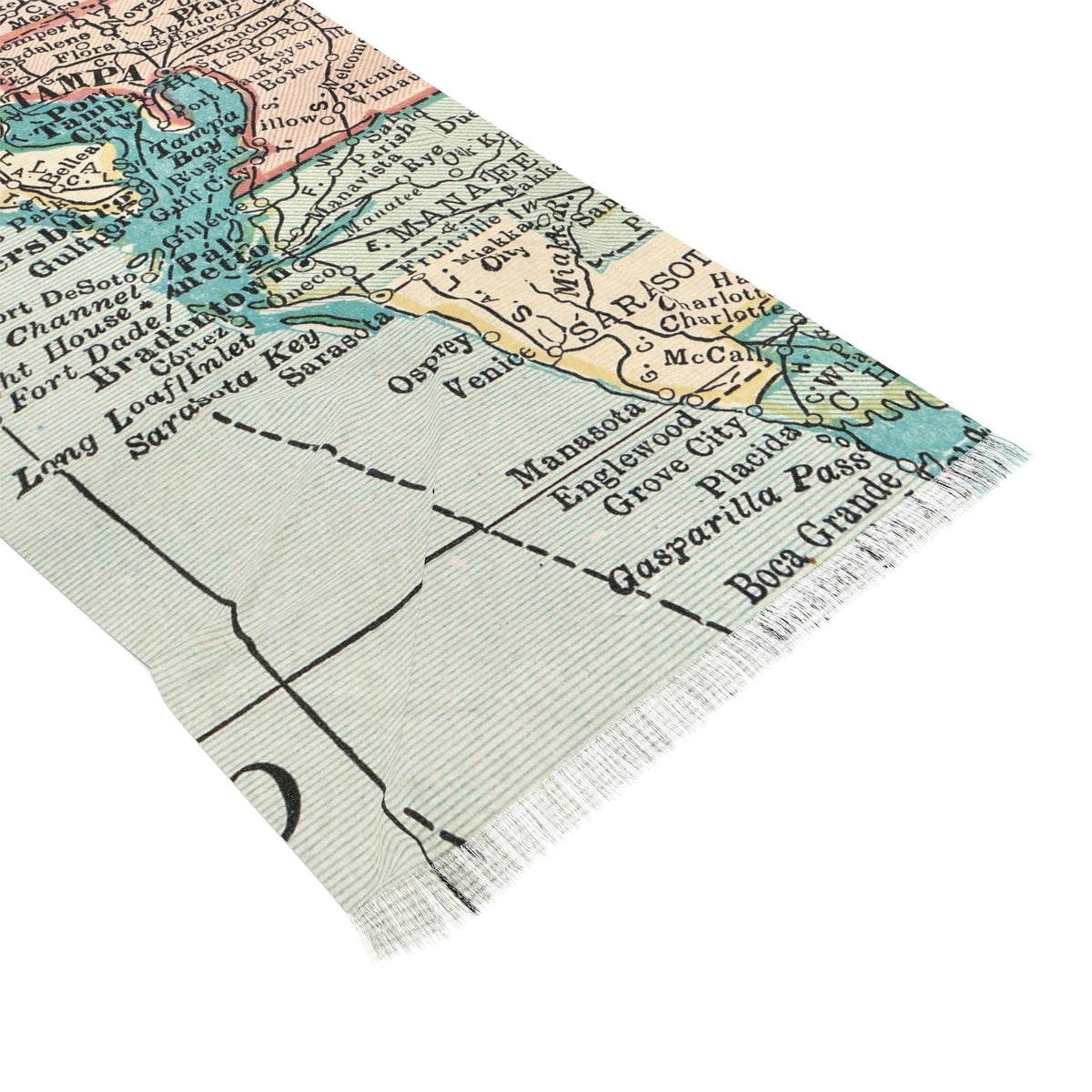 Tampa St Petersburg Florida Map Travel Scarf view 3