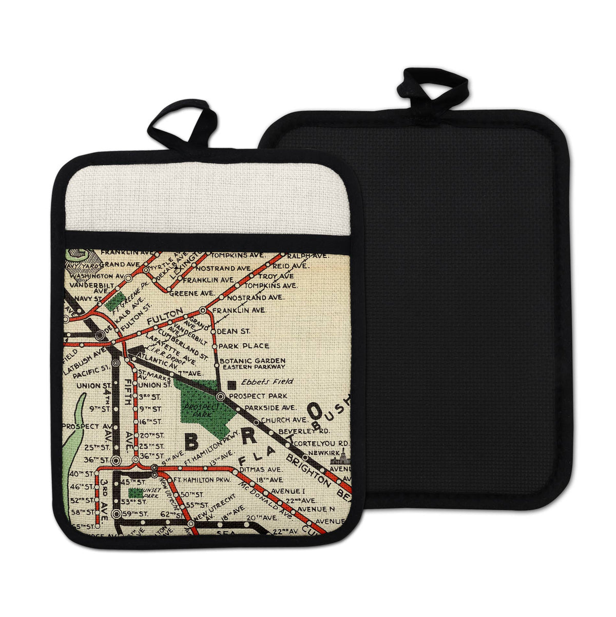 1939 Brooklyn Transit vintage map hot pad