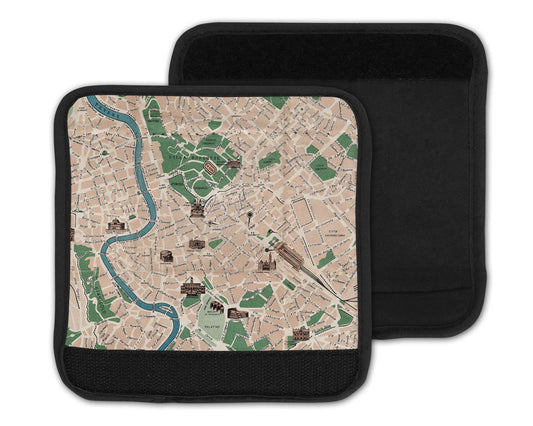 Rome Italy Map Suitcase Spotter Luggage Handle Wrap view 2