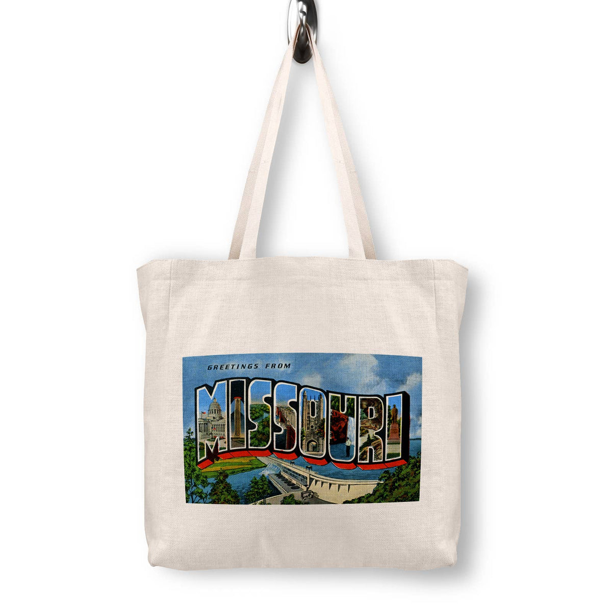 Missouri Vintage Postcard Canvas Tote Bag