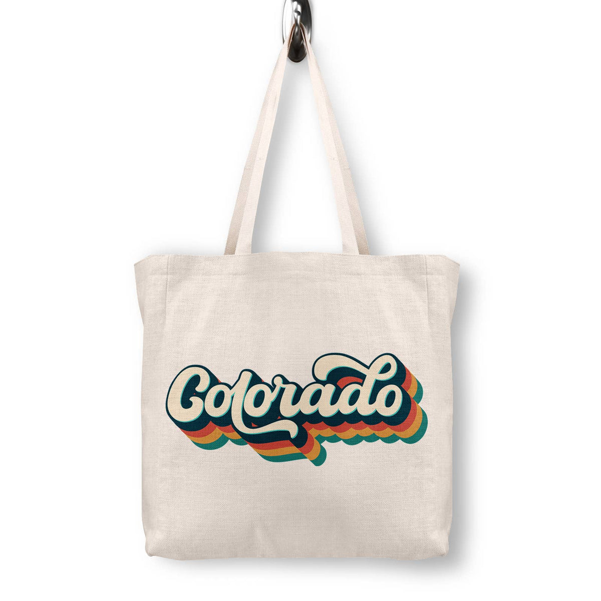 Retro Colorado Canvas Tote Bag