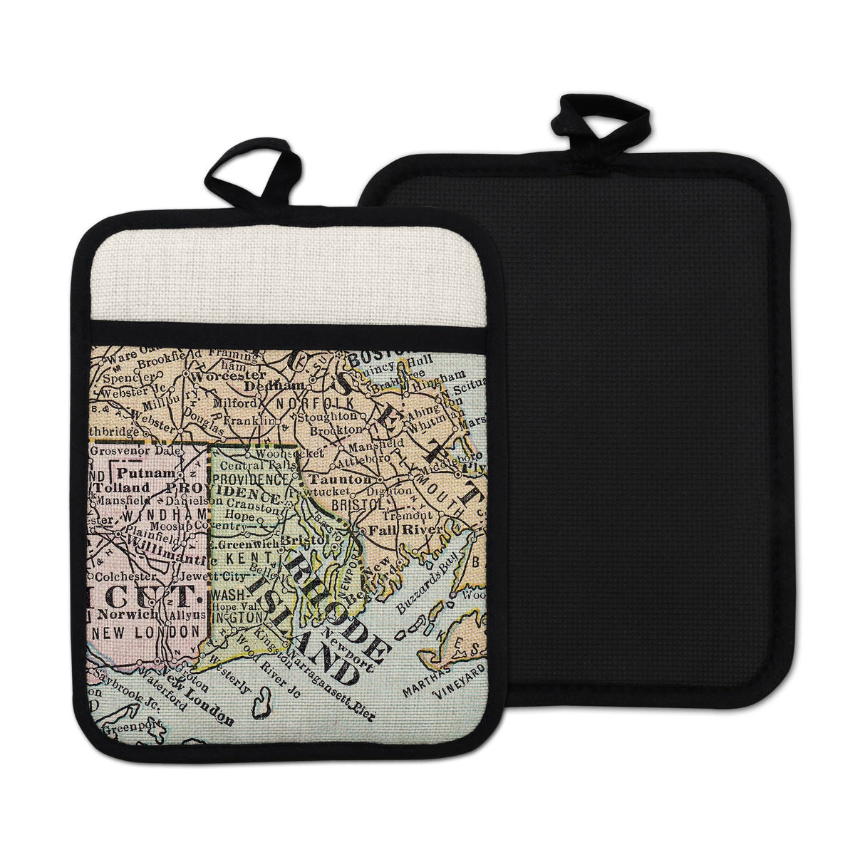 Newport Rhode Island vintage map hot pad