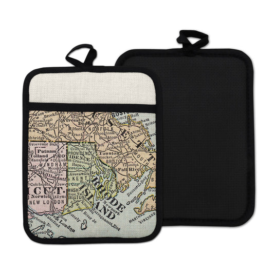 Newport Rhode Island vintage map hot pad