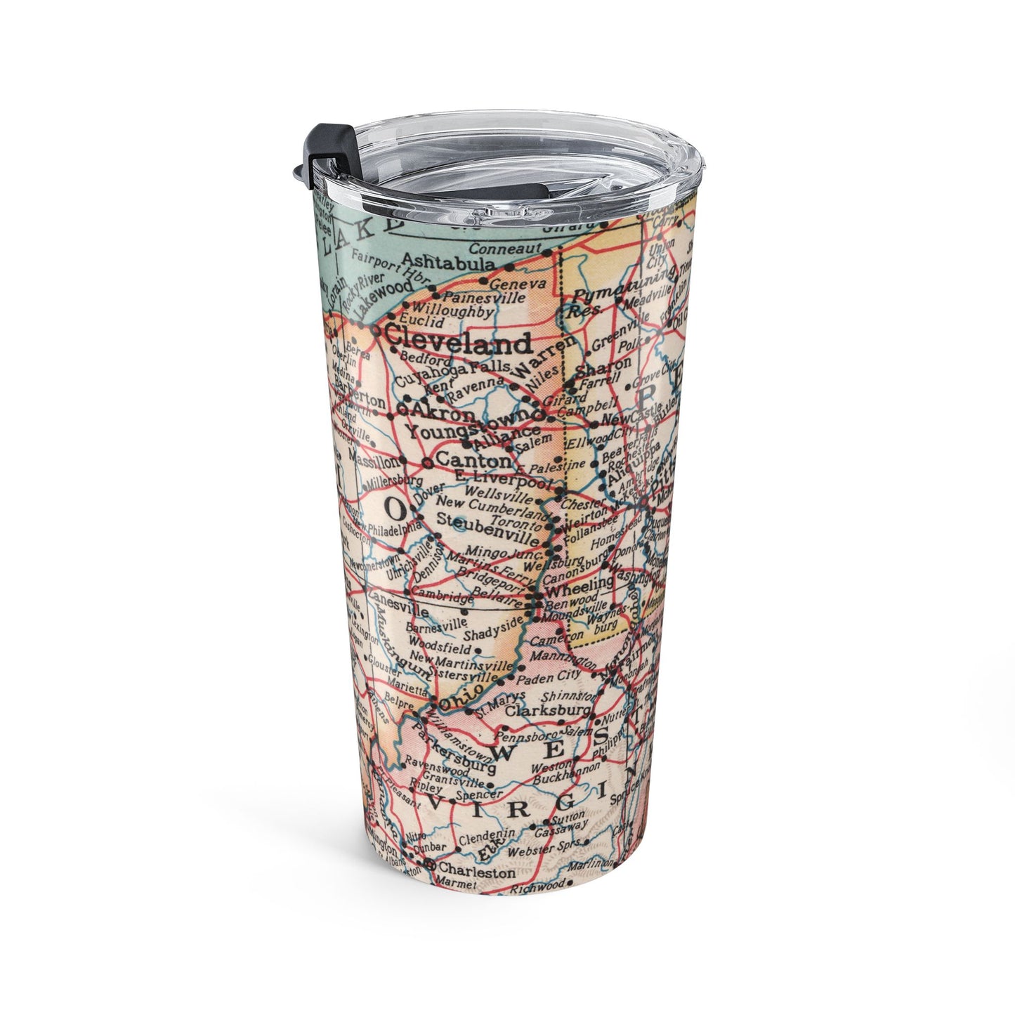 Ohio Vintage Map 20oz Insulated Tumbler