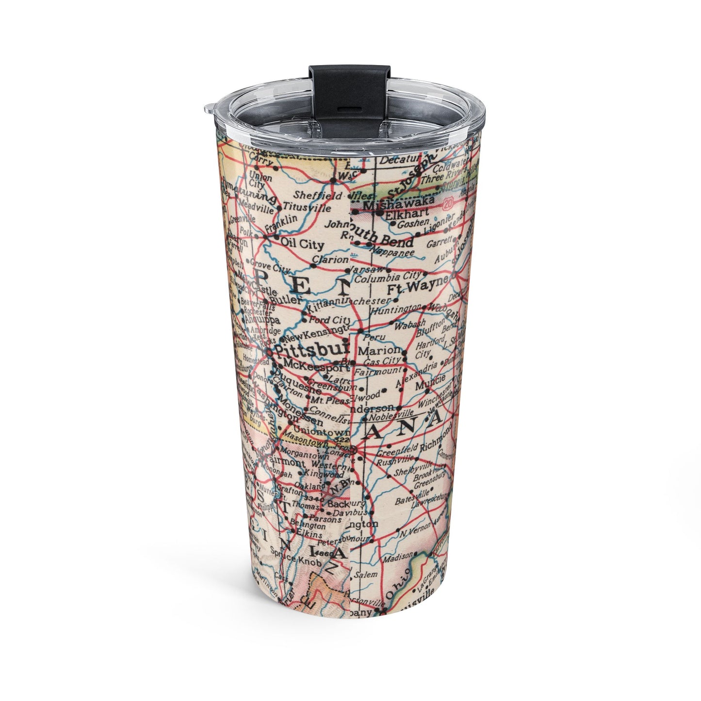 Ohio Vintage Map 20oz Insulated Tumbler