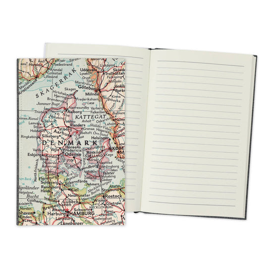 Denmark Vintage Map Travel Journal