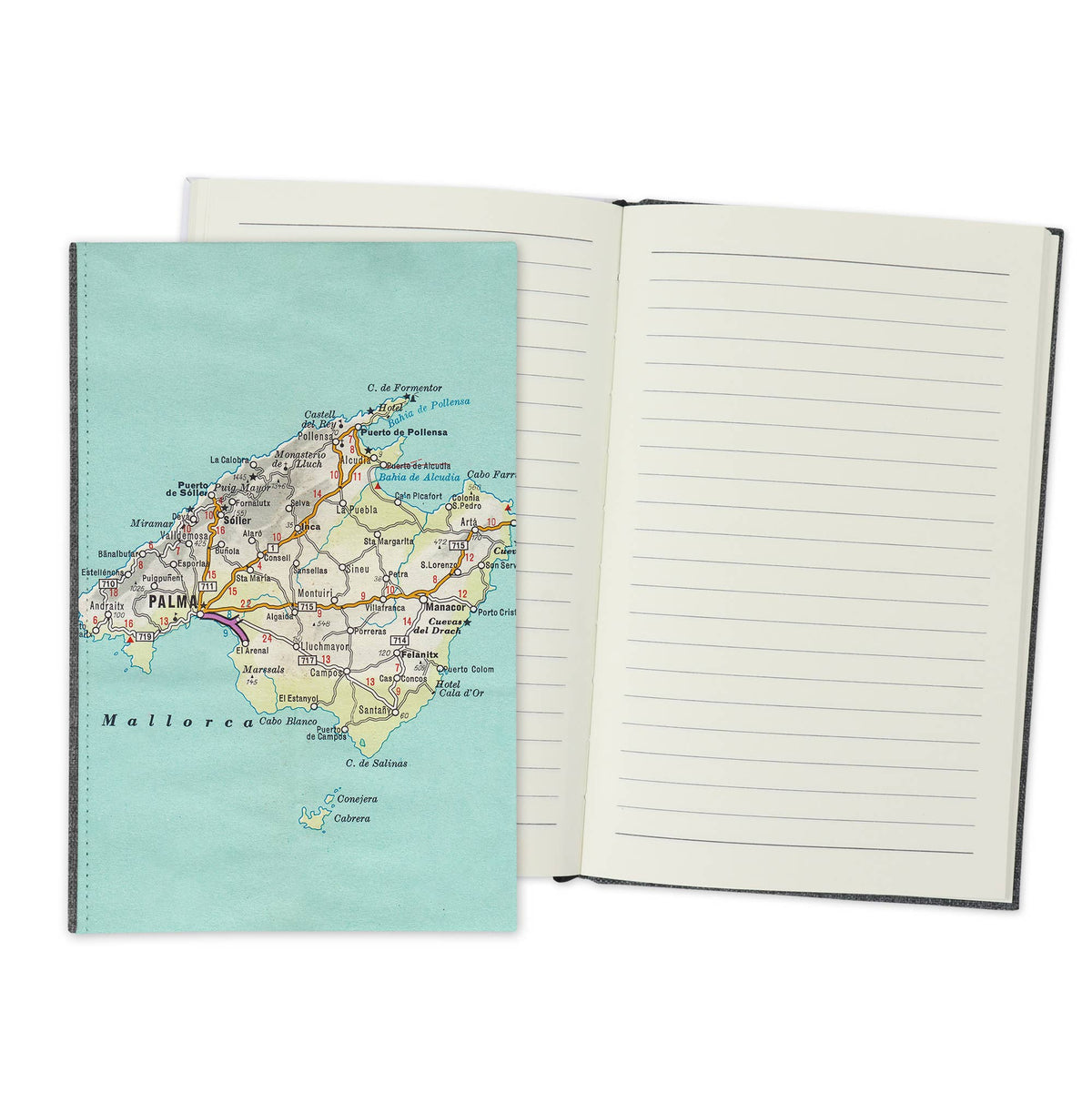 Mallorca Spain Vintage Map Travel Journal