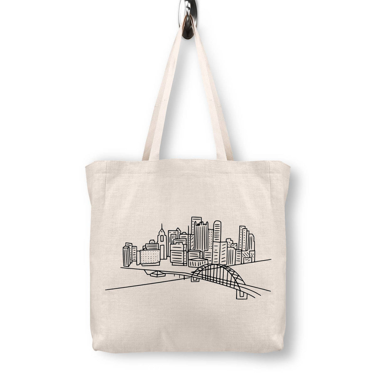Pittsburgh Pennsylvania Skyline Canvas Tote Bag