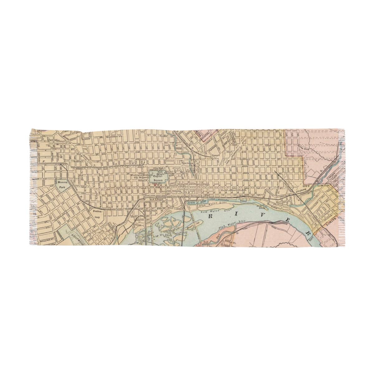 Richmond Virginia Map Travel Scarf view 3