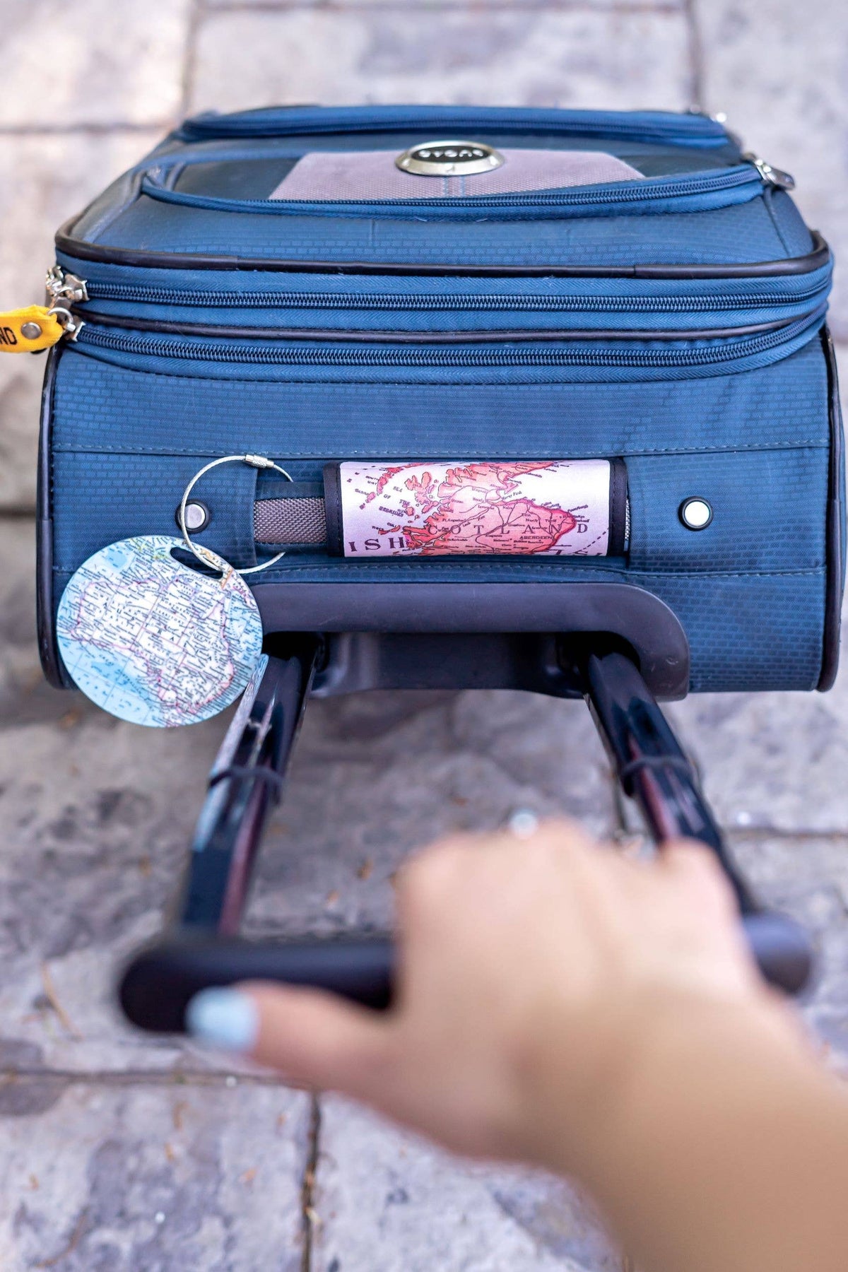 Germany Map Suitcase Spotter Luggage Handle Wrap view 5