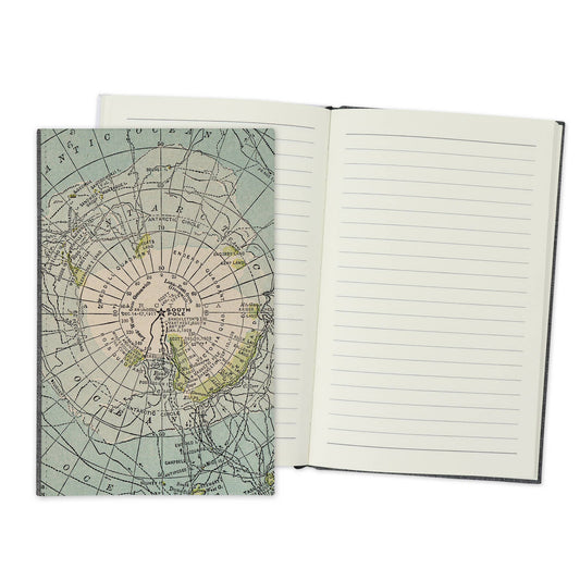 Antarctica South Pole Vintage Map Travel Journal