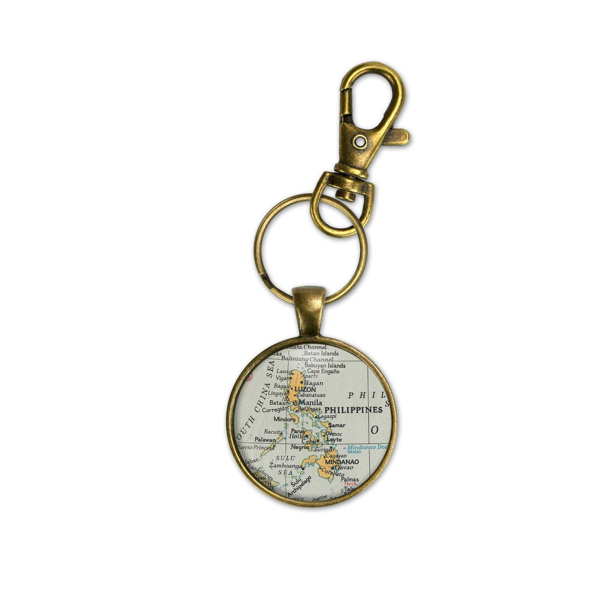 Philippines vintage map keychain
