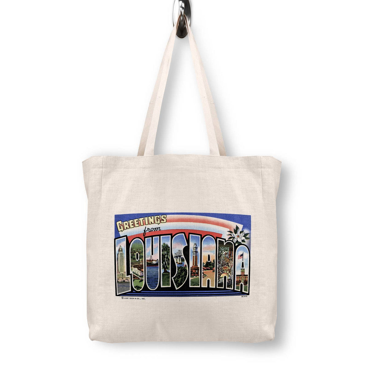 Louisiana Vintage Postcard Canvas Tote Bag
