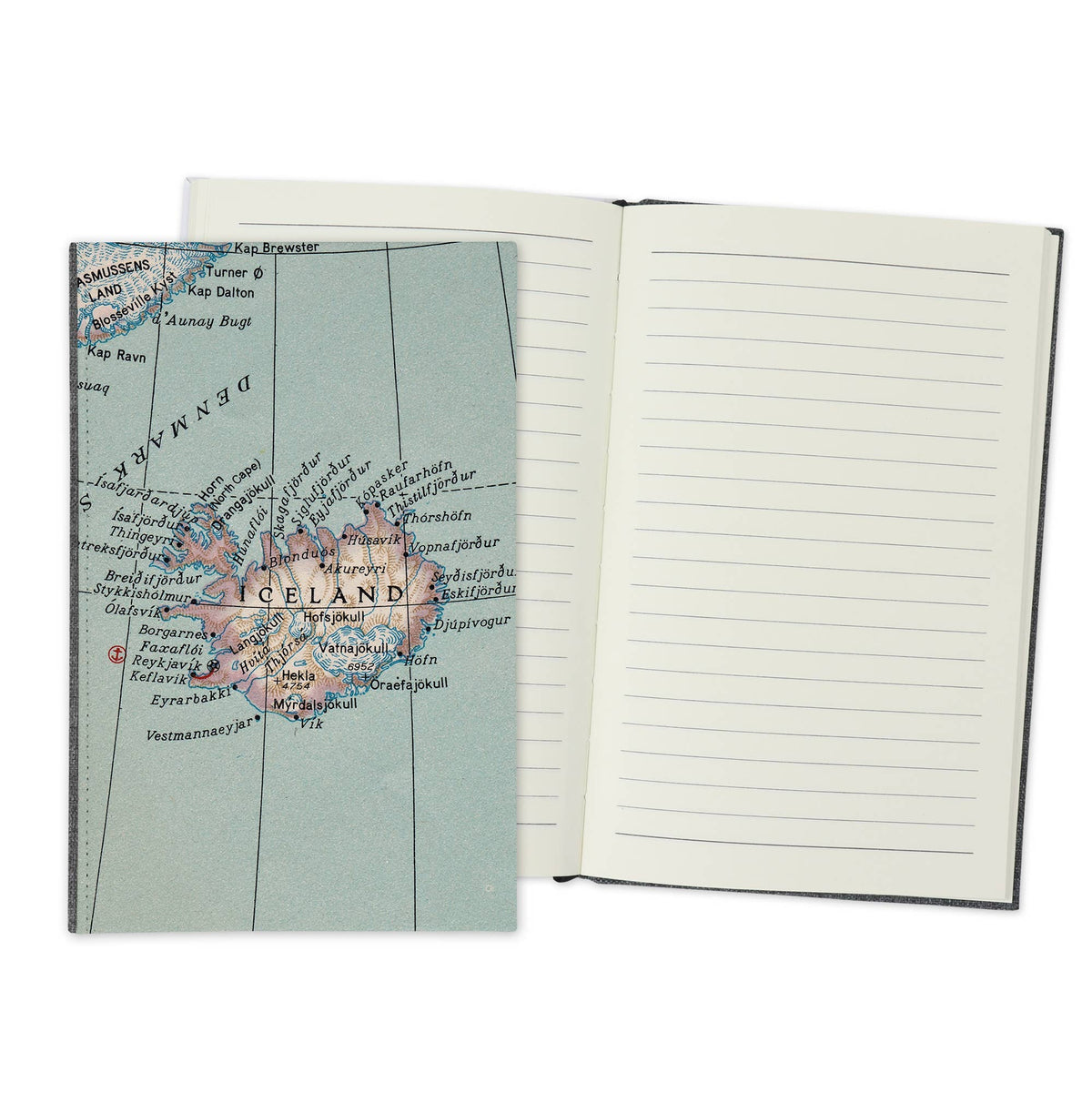 Iceland Vintage Map Travel Journal