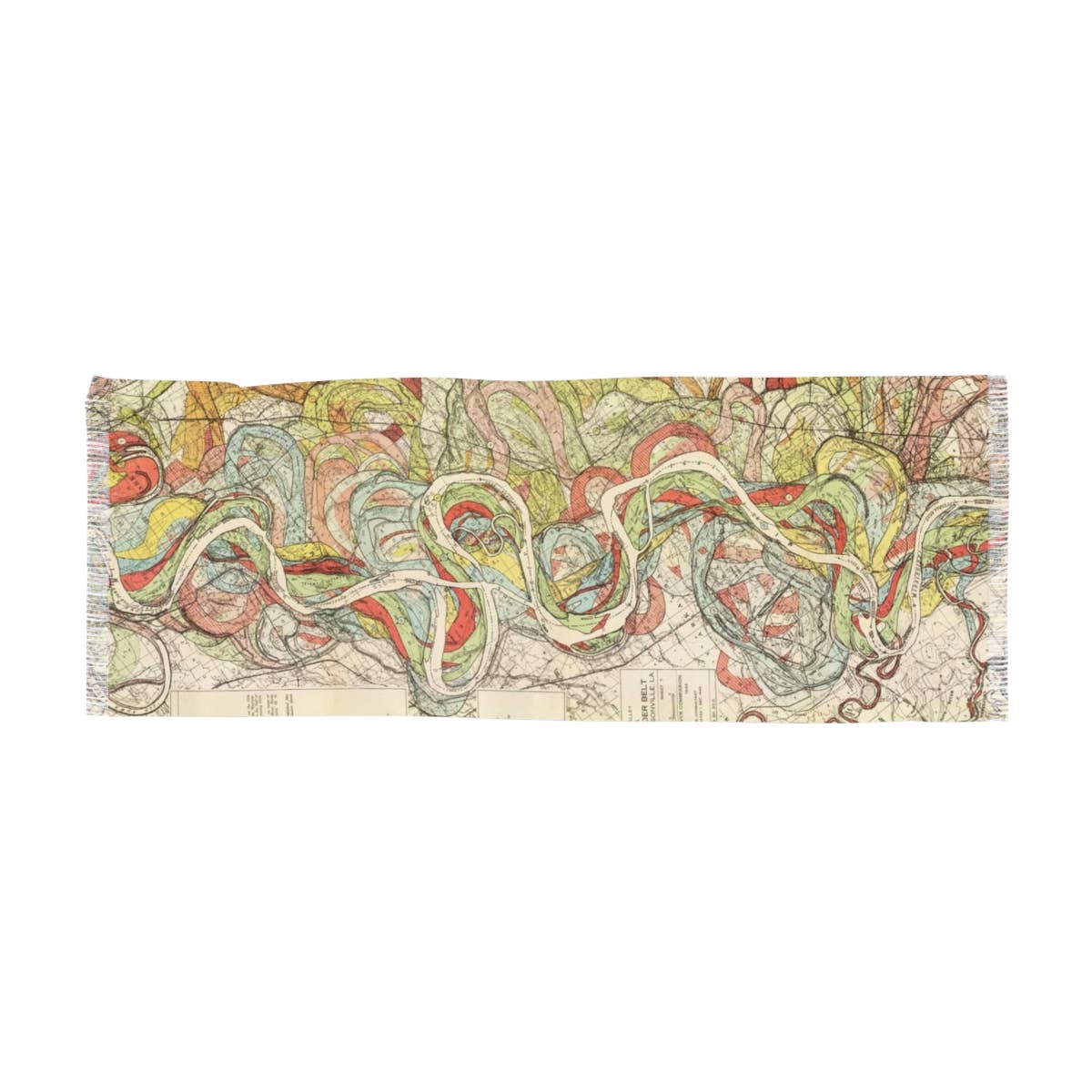 Mississippi River Map Travel Scarf view 4