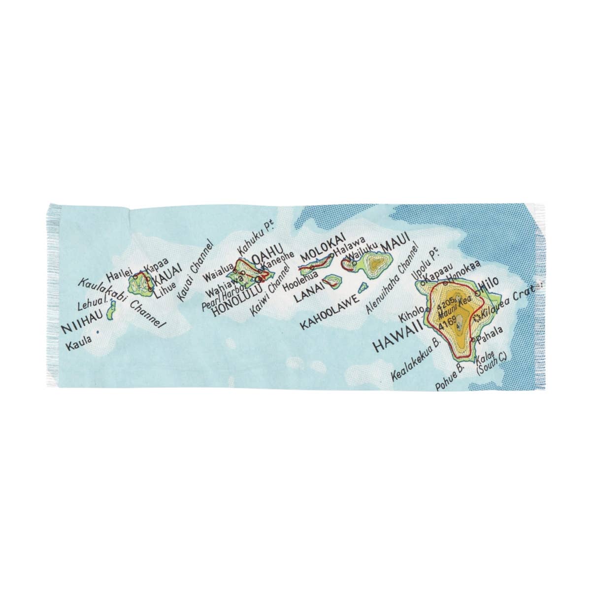 Hawaii Map Travel Scarf view 2