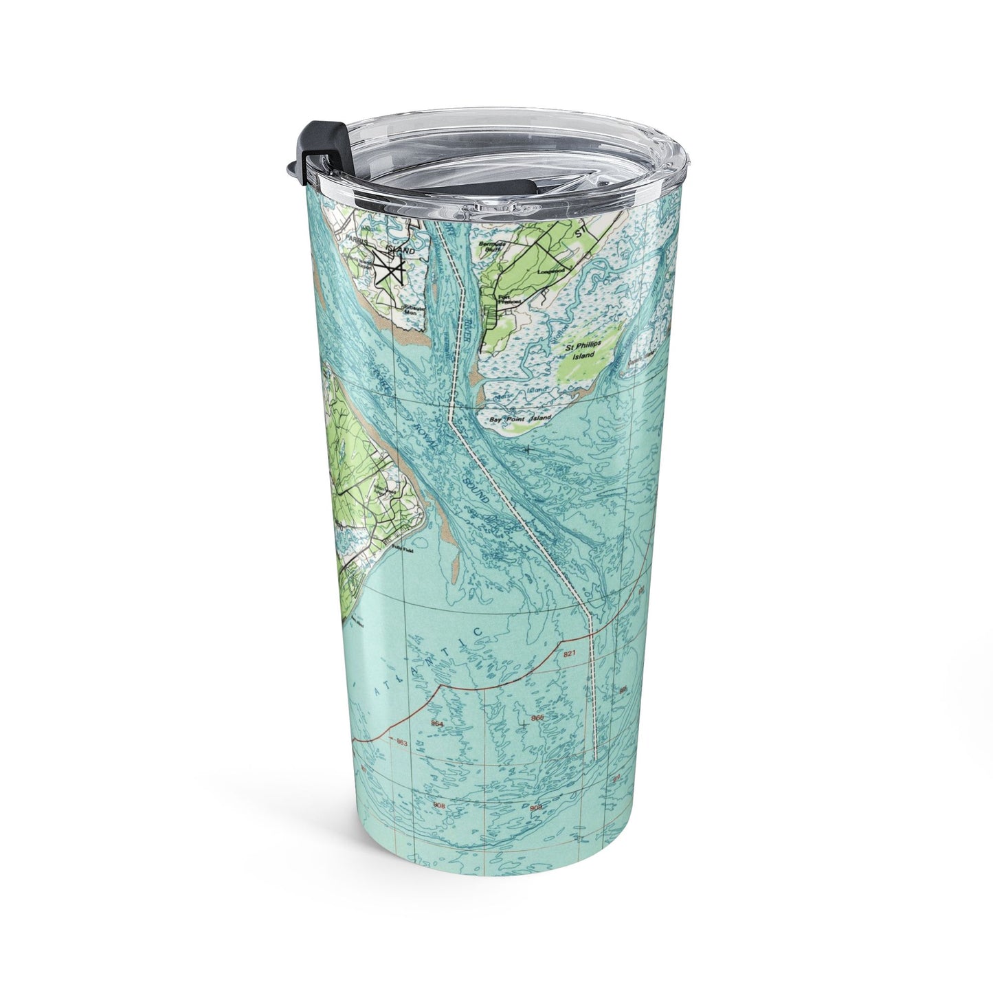 Hilton Head Island South Carolina Vintage Map 20oz Insulated Tumbler