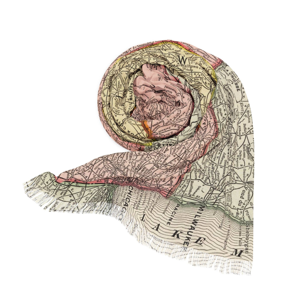 Iowa Map Travel Scarf view 3