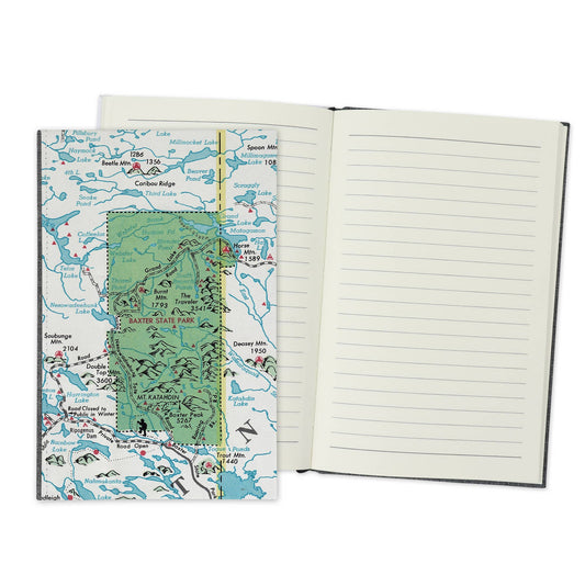 Baxter State Park Maine Vintage Map Travel Journal