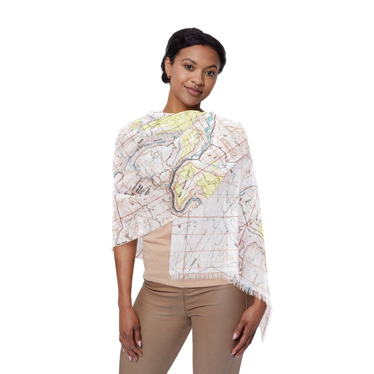 Arches National Park Utah Map Travel Scarf