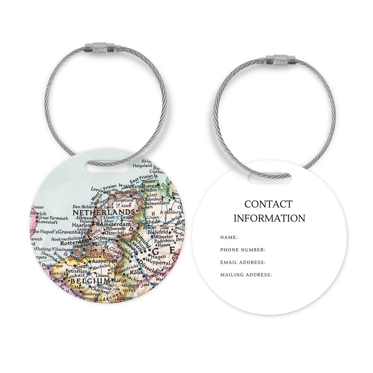 Netherlands Map Luggage Tag and Handle Wrap view 2