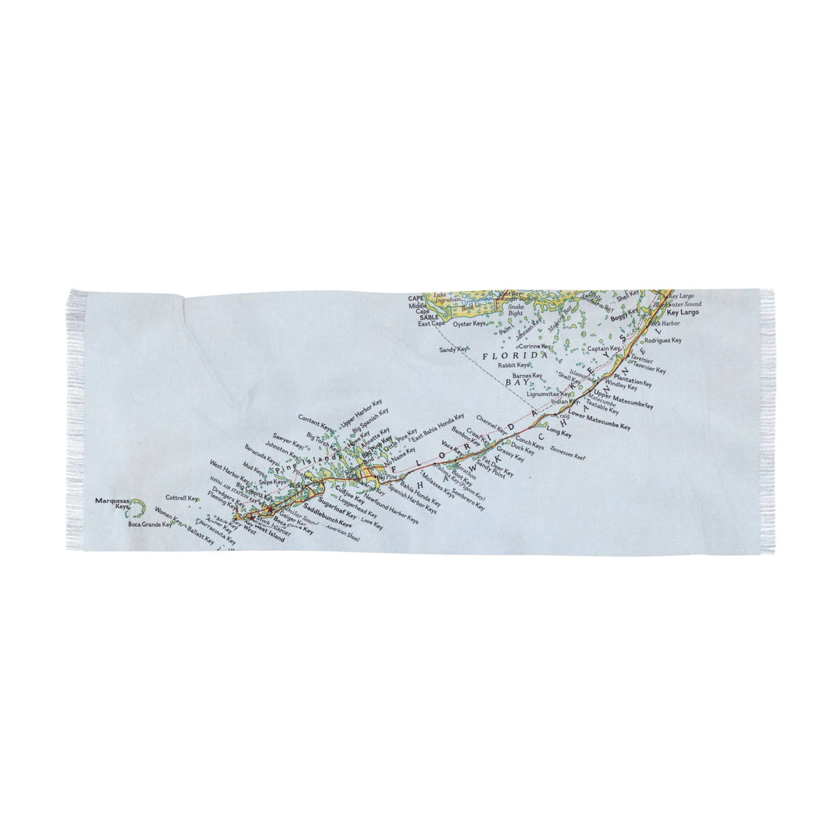 Florida Keys Map Travel Scarf view 2