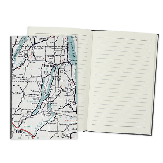 Keuka Lake New York Vintage Map Travel Journal