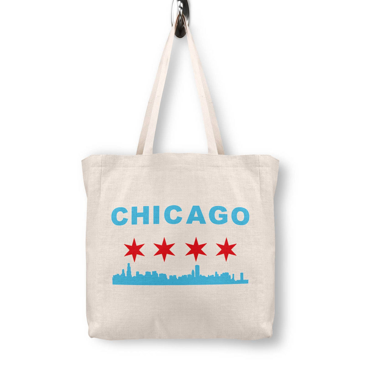 Chicago Flag Canvas Tote Bag