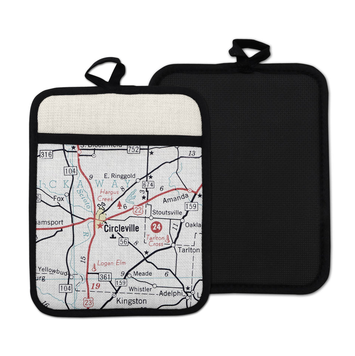 Circleville Ohio vintage map hot pad