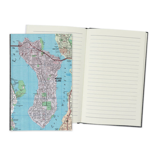 Mercer Island Washington Vintage Map Travel Journal