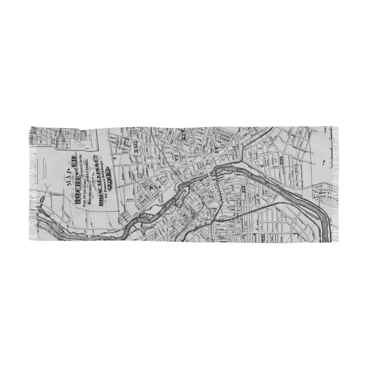 Rochester New York Map Travel Scarf view 4