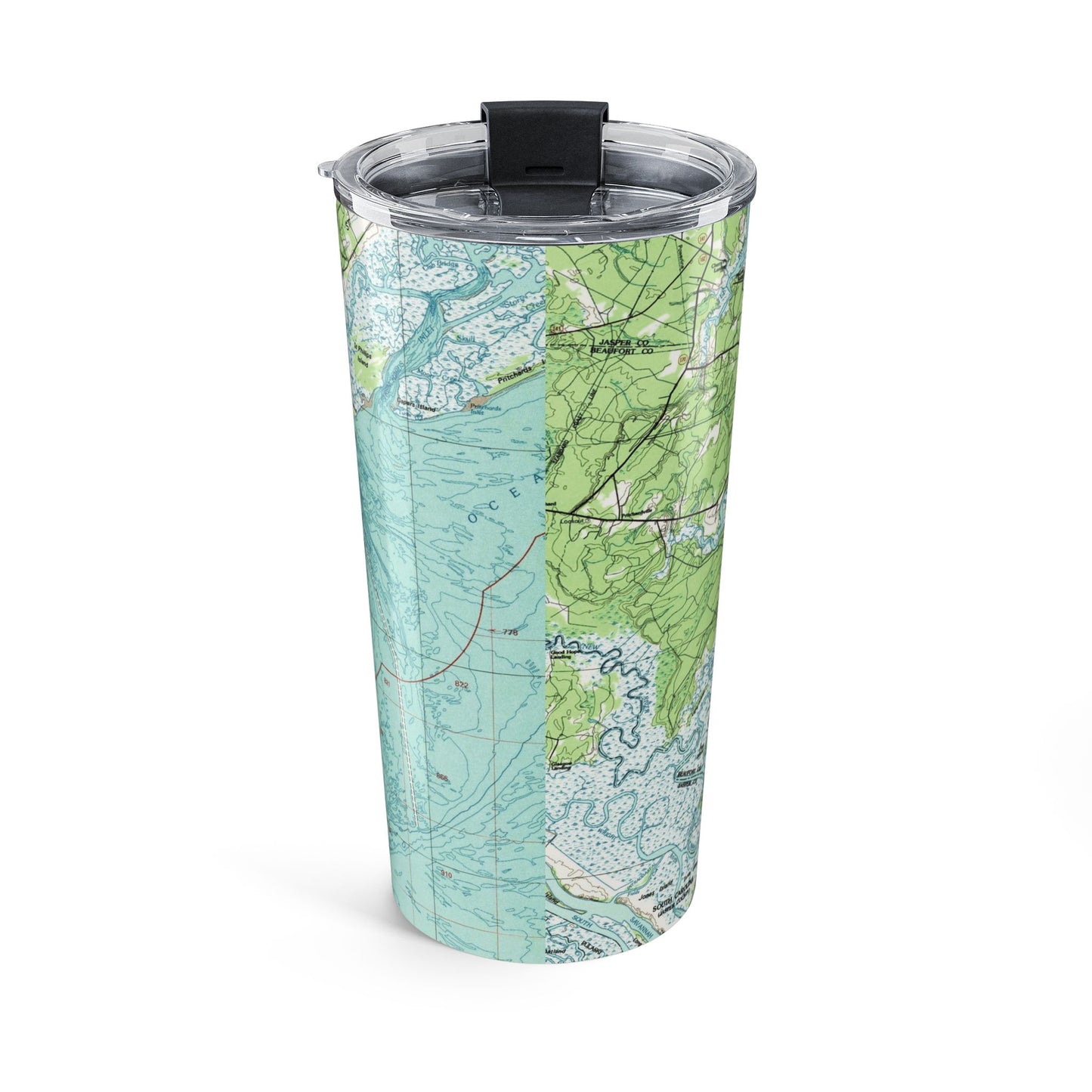 Hilton Head Island South Carolina Vintage Map 20oz Insulated Tumbler
