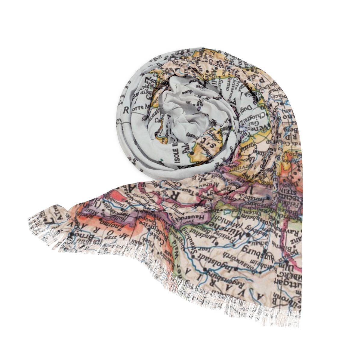 Italy Map Travel Scarf