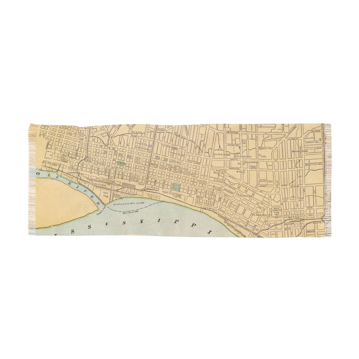 Memphis Tennessee Map Travel Scarf view 4