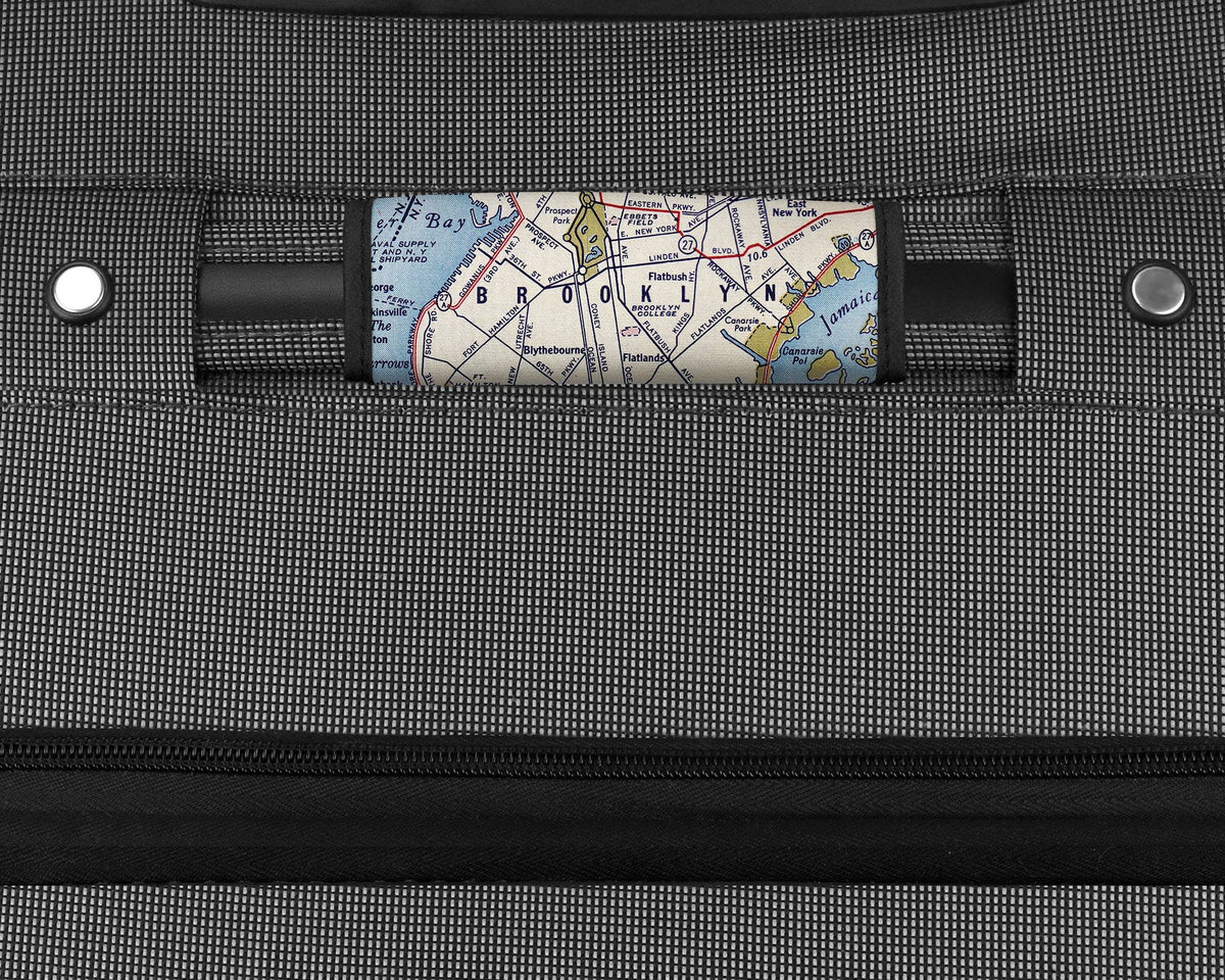 Brooklyn New York Map Suitcase Spotter Luggage Handle Wrap