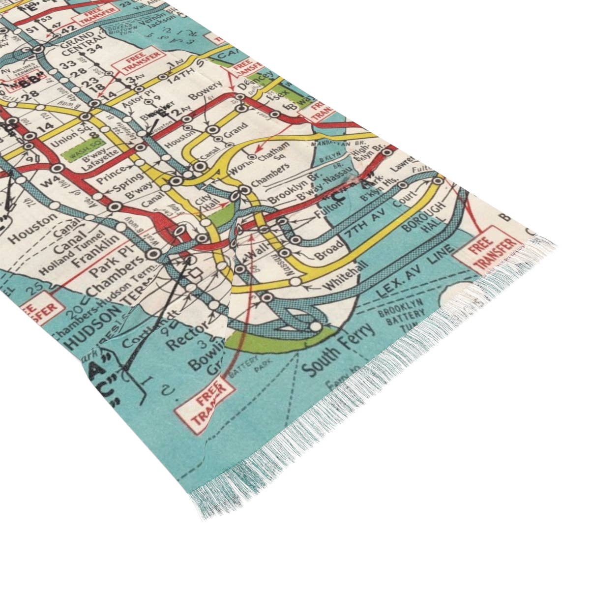 New York City NYC Subway Map Travel Scarf view 4