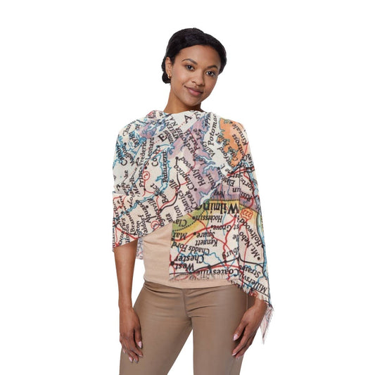 Chesapeake Bay Maryland Map Travel Scarf