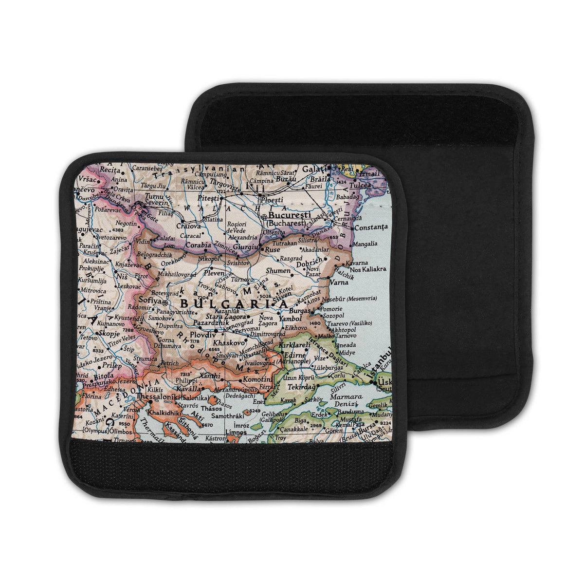 Bulgaria Map Luggage Tag and Handle Wrap view 3