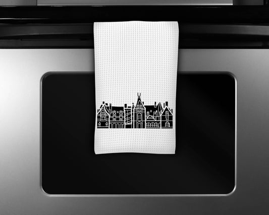 Asheville Biltmore map tea towel